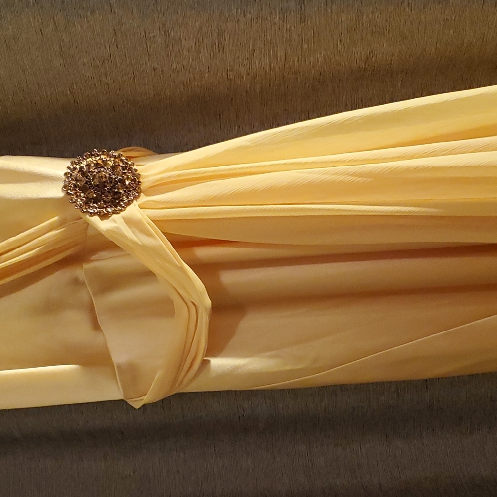 ABS Essentials yellow formal dress - Picture 3 of 12